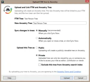 Upload FTM Tree to Ancestry